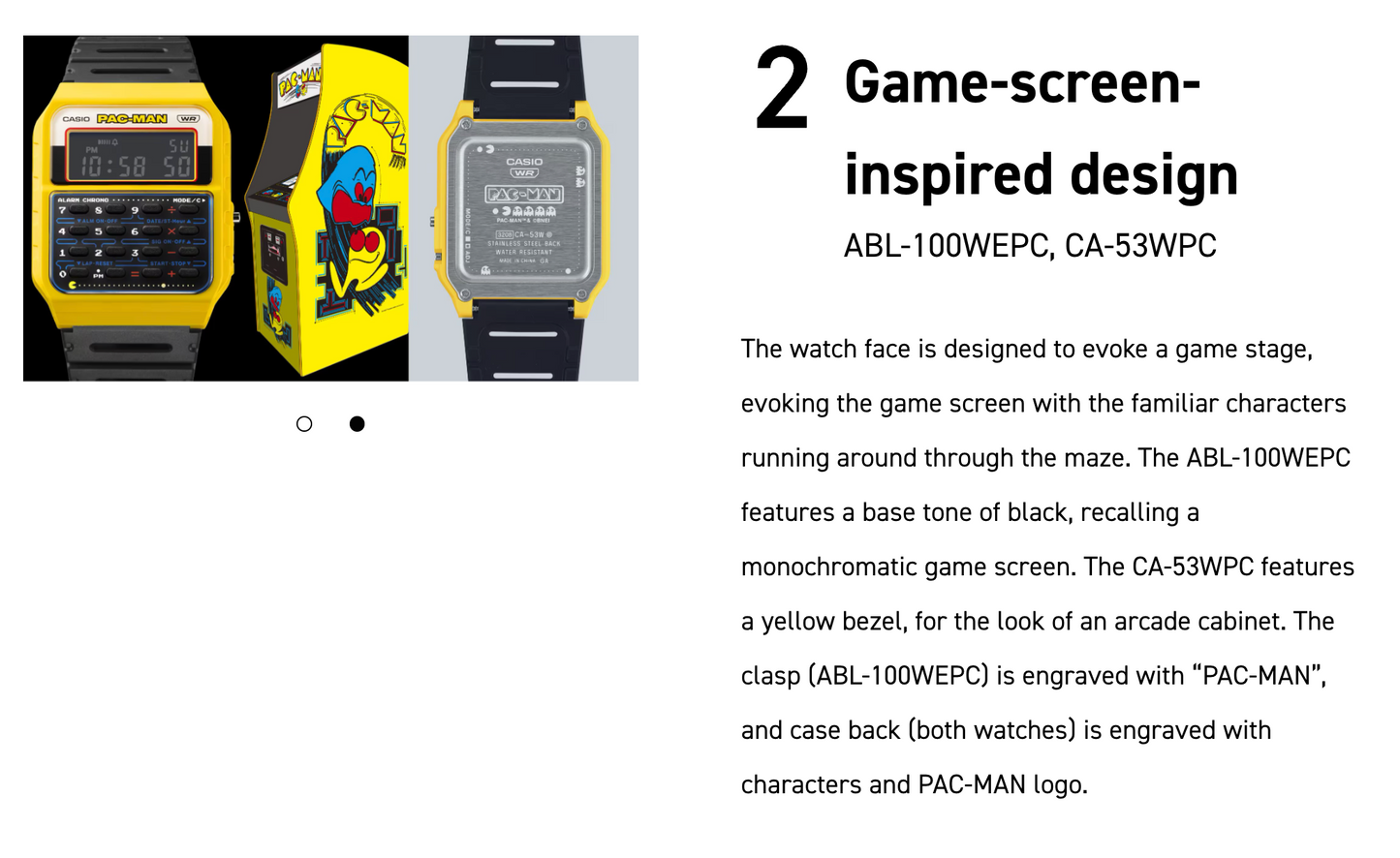 Casio Standard F91WPC-1A - 38.2mm PAC-MAN Collaboration Digital Watch, Black Resin Case, Bio-Based Band, LED Light, 7-Year Battery