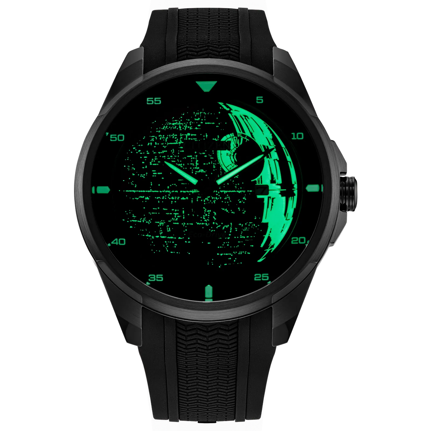 Citizen Star Wars AW1606-06W Death Star Vader’s Shadow Edition Watch – 45mm Black Ion-Plated Case, Eco-Drive, Red Second Hand, Imperial Dial with Darth Vader Design