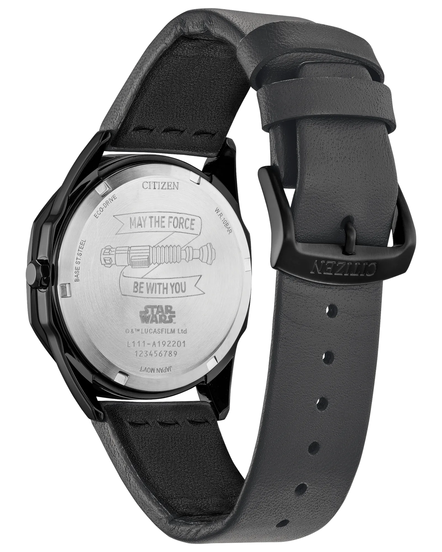 Black Citizen watch with Star Wars design on a white background