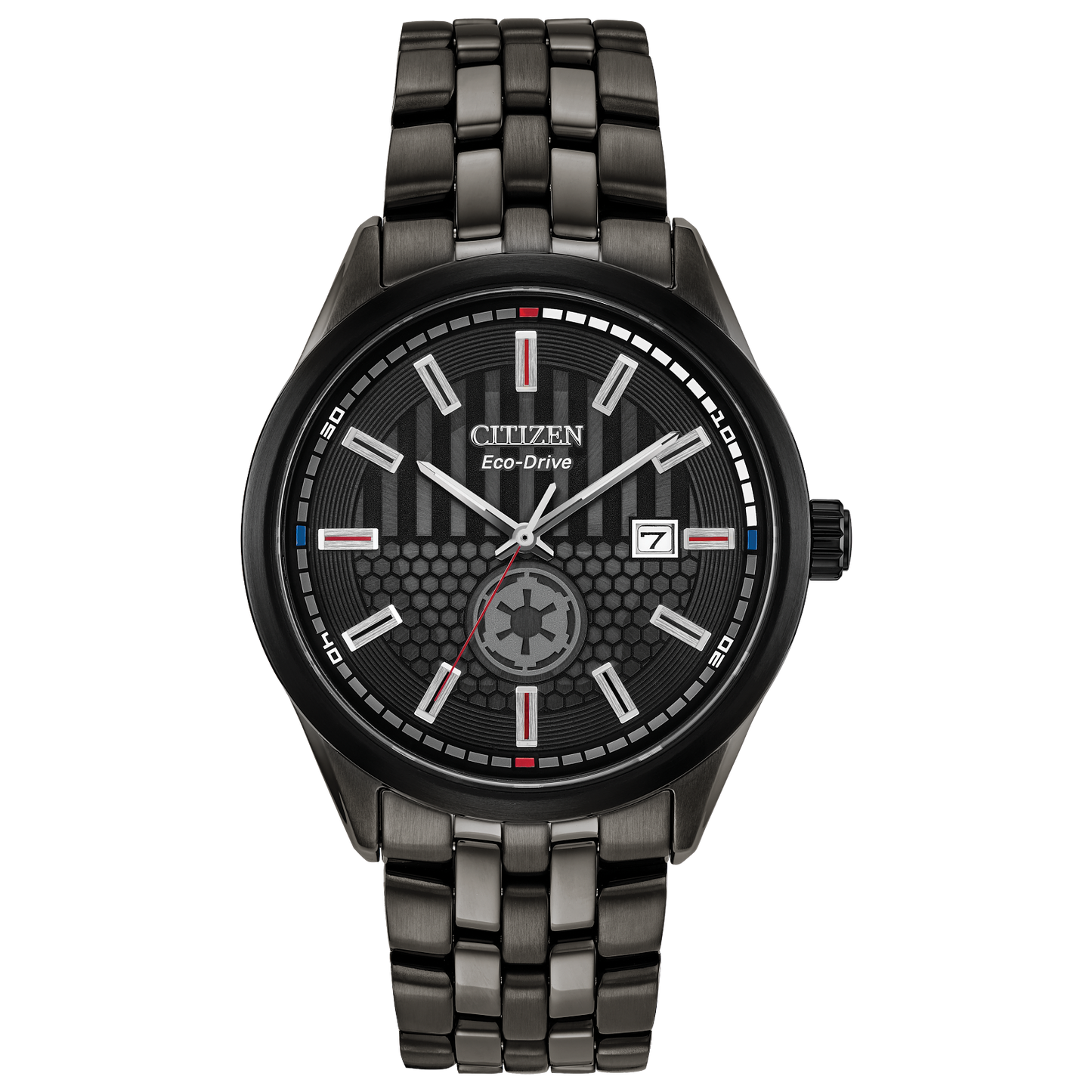 Citizen Darth Vader Returns BM7255-61W Limited Edition Watch – 41mm Black Ion-Plated Case, Eco-Drive, Star Wars Helmet-Inspired Dial, Imperial Symbol, Collectible Pin Included