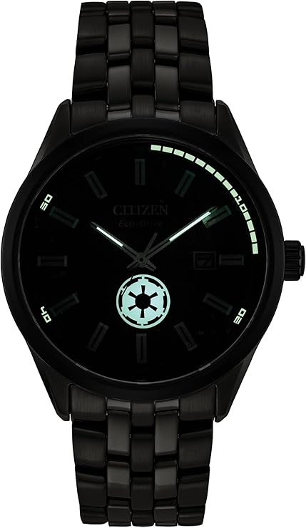 Citizen Darth Vader Returns BM7255-61W Limited Edition Watch – 41mm Black Ion-Plated Case, Eco-Drive, Star Wars Helmet-Inspired Dial, Imperial Symbol, Collectible Pin Included