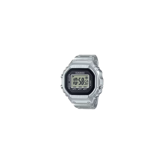 Casio CRW-001-1 Ring Watch in stainless steel with full-metal MIM construction, 20 mm inner diameter (JP size 22) plus size spacers, mini digital LCD module with time, date, dual time, stopwatch, LED backlight, water resistance, and 16 g lightweight build.”