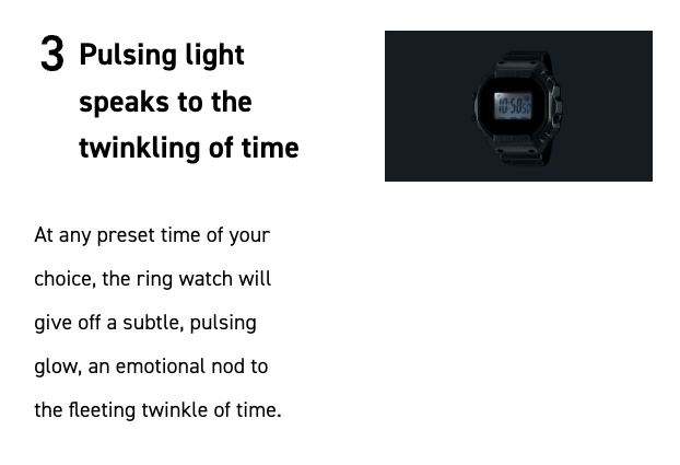 Digital watch with pulsing light feature on a white background