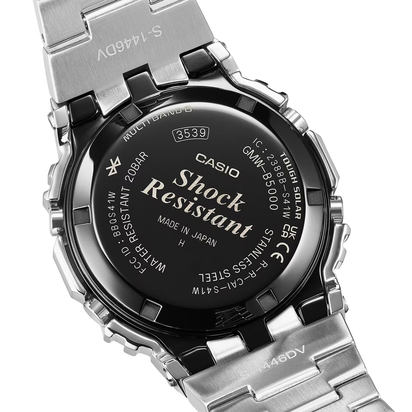 Casio G-SHOCK Full Metal GMWB5000D-1C – iconic DW5000C reimagined in stainless steel with Bluetooth, Tough Solar, 200m water resistance, and premium Japanese craftsmanship.