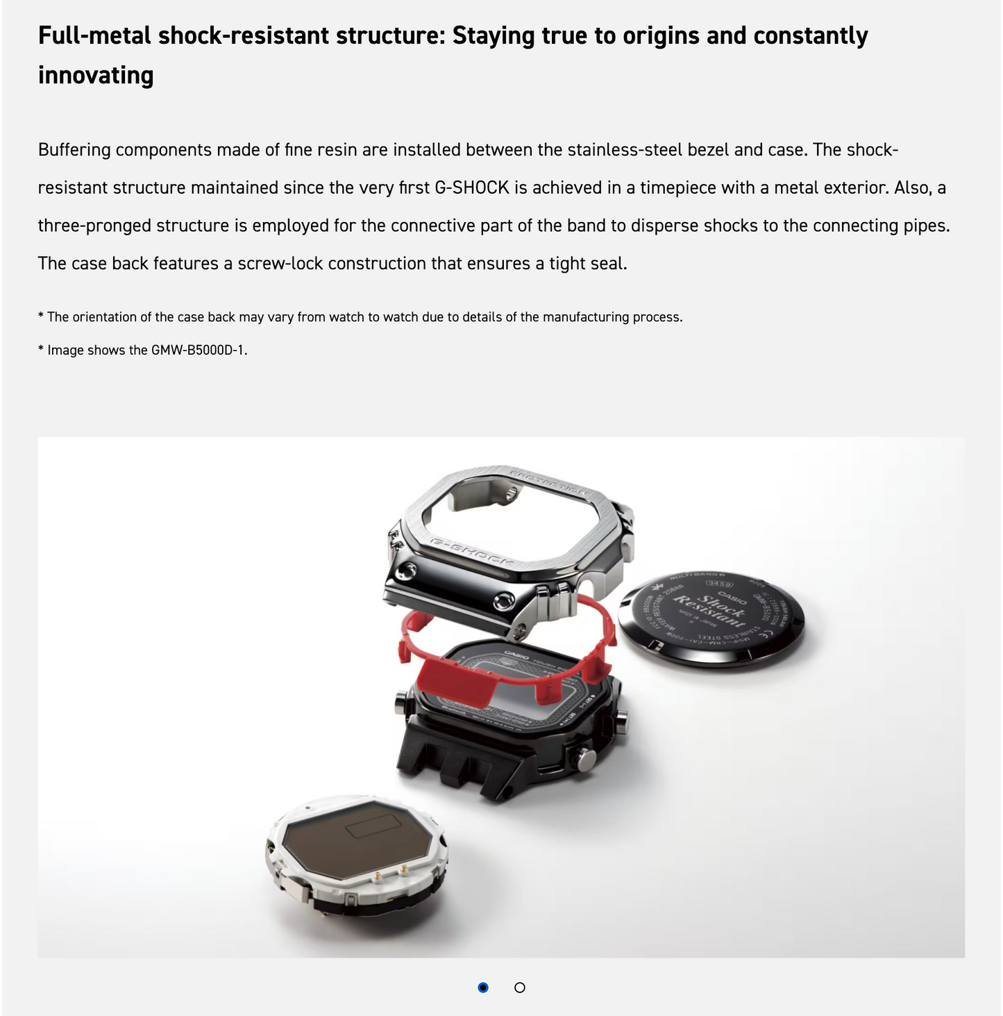 Casio G-SHOCK Full Metal GMWB5000D-1C – iconic DW5000C reimagined in stainless steel with Bluetooth, Tough Solar, 200m water resistance, and premium Japanese craftsmanship.