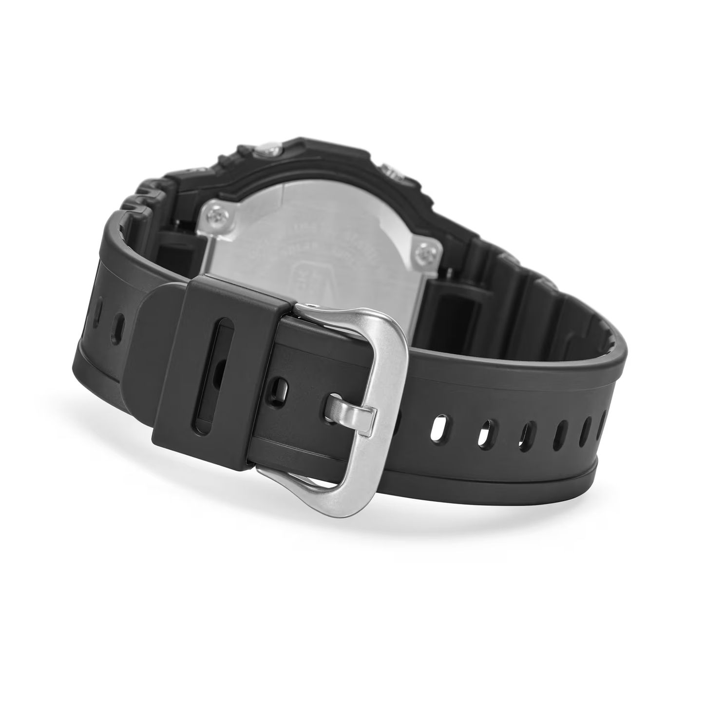 Casio G-Shock GWM5610-1 digital watch with a classic square design. Features solar power, Multi-Band 6 atomic timekeeping, 200m water resistance, shock resistance, and LED backlight.