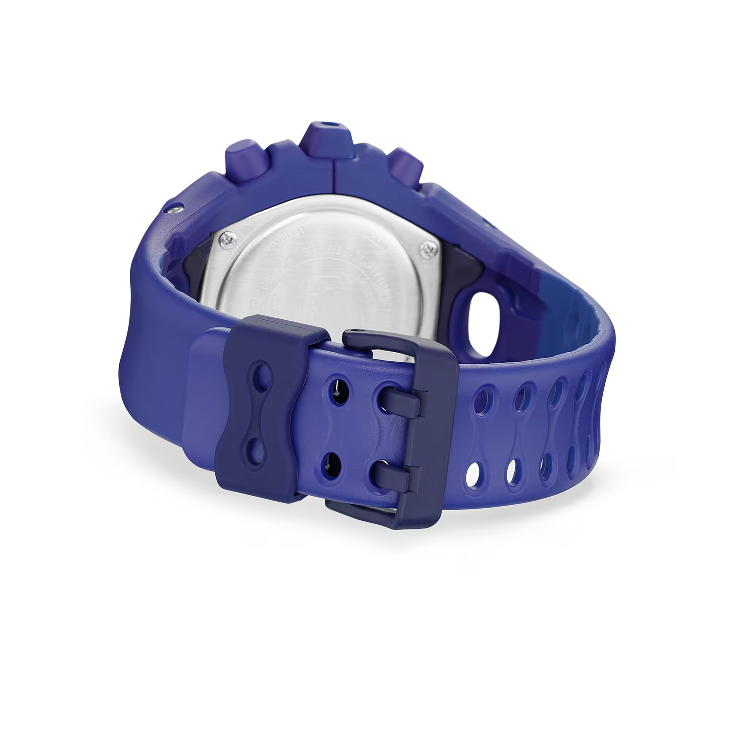 Casio G-SHOCK GA-V01 Series GAV01-2A in vivid purple – futuristic sculpted case, metallic dial accents, Shock Release Hand technology, 200m water resistance, and 10-year battery life.