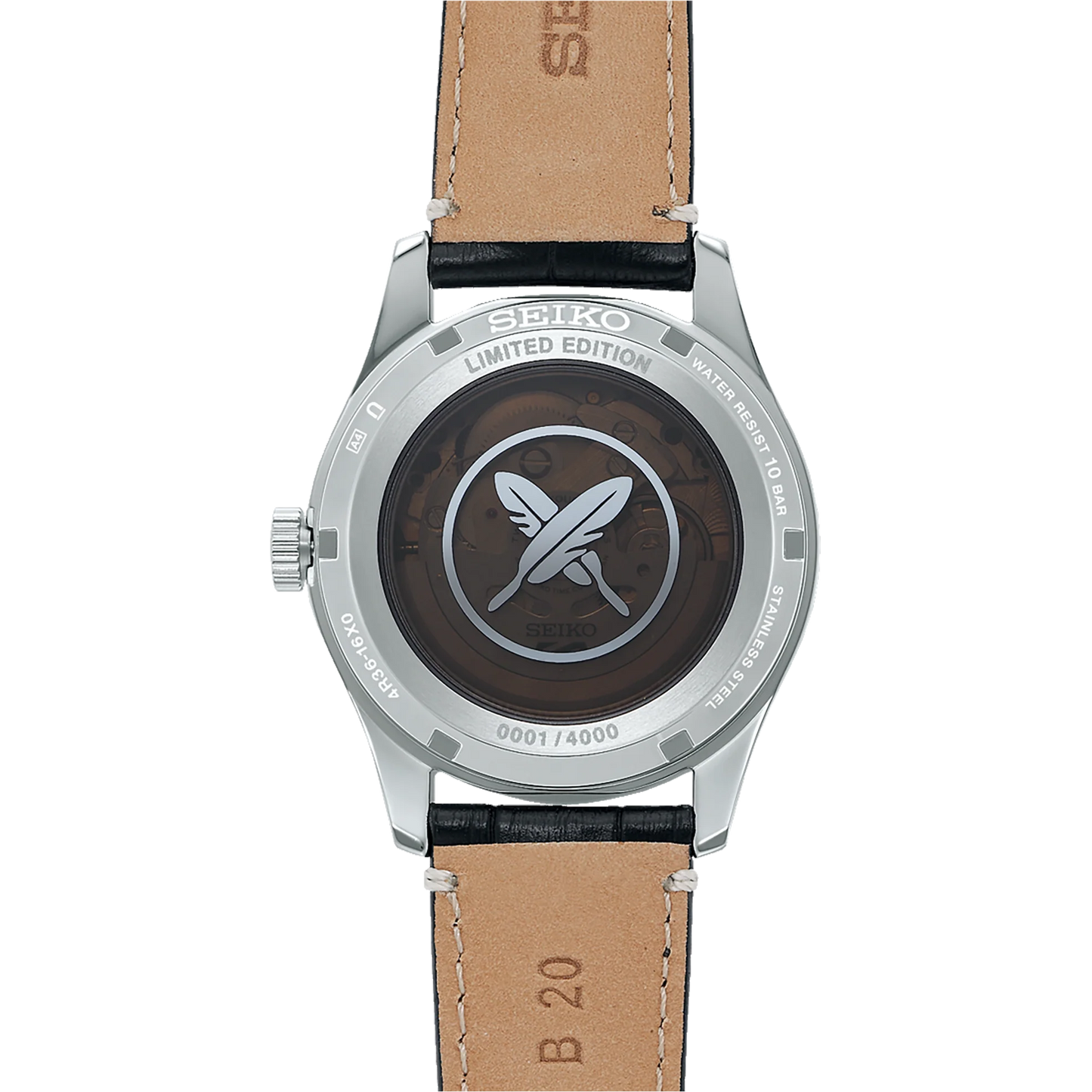 Seiko 5 Sports Yuto Horigome Limited Edition Watch – Black-Brown Gradient Dial with Leather Strap and Pilot-Inspired Design, 4R36 Automatic Movement, Limited to 4,000 Pieces