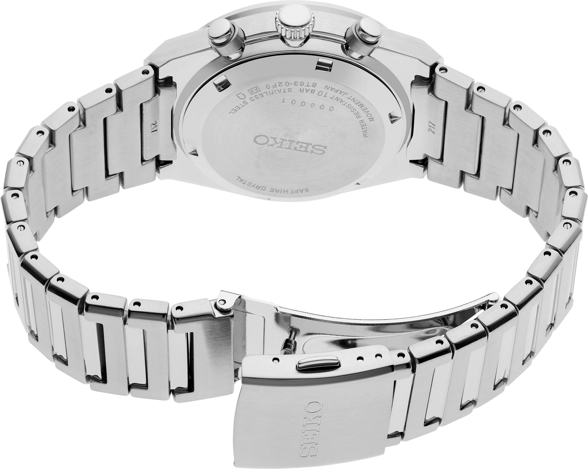 Seiko Essentials SSB453 - 40mm Stainless Steel Chronograph, Blue Dial with Three Subdials, 100m Water Resistance, Quartz Movement
