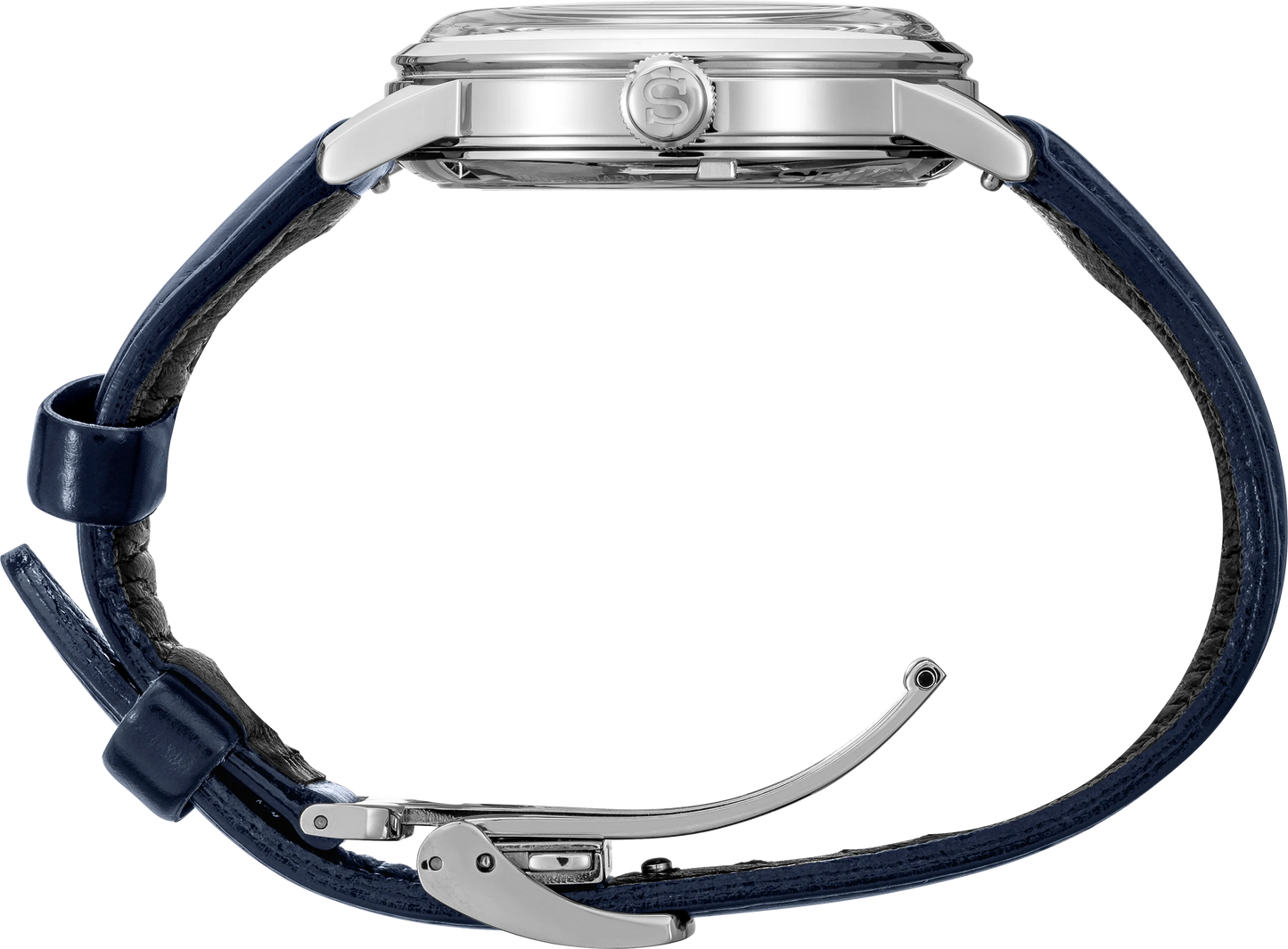 Seiko Presage SRPE43 - 38.5mm Stainless Steel Cocktail Time Watch, Deep Blue Dial, 50m Water Resistance, Automatic Movement, Blue Leather Strap