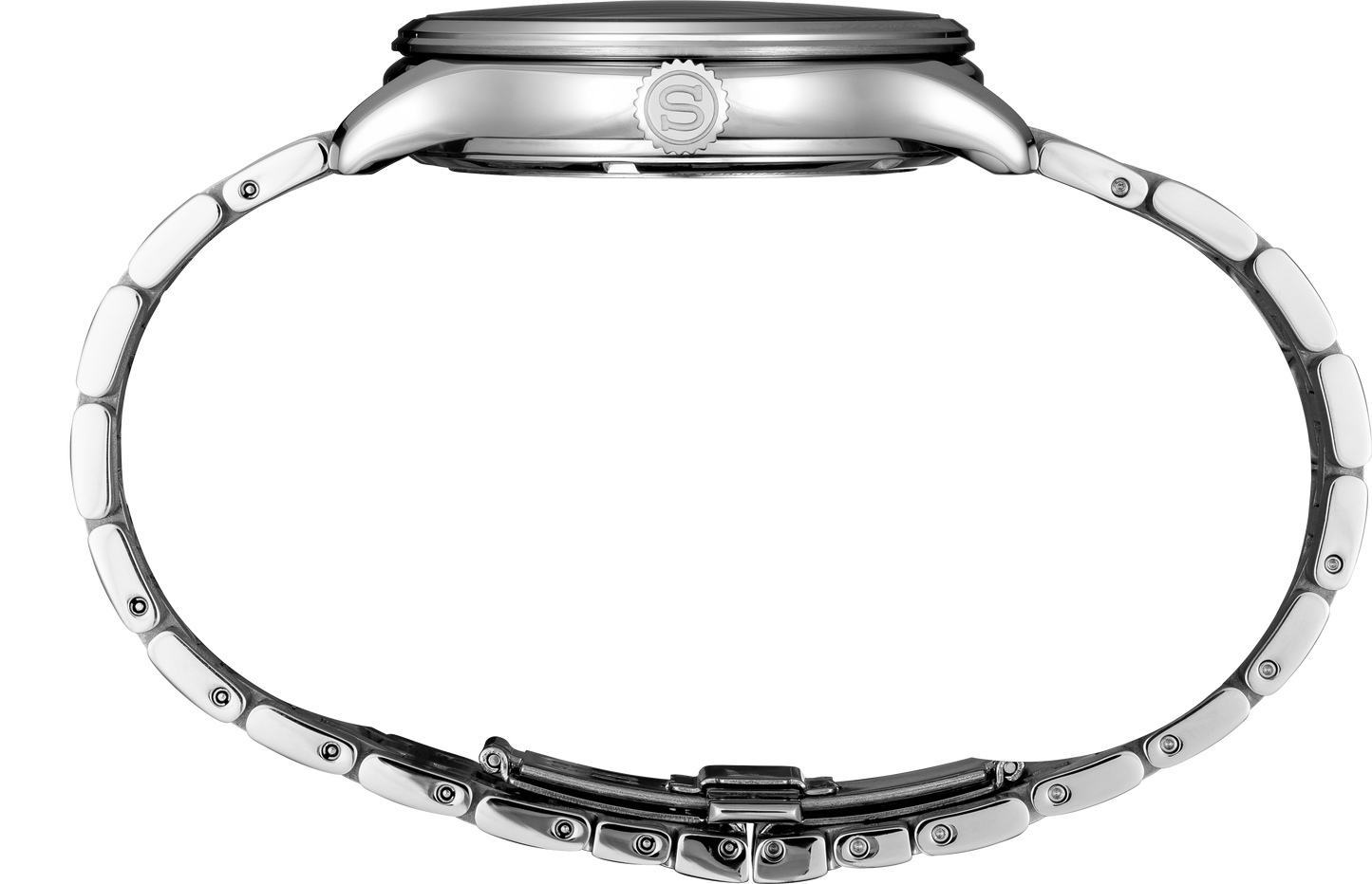 SEIKO Presage Japanese Garden Collection – light blue dial with paving stone texture, blue second hand, stainless steel case and bracelet, automatic movement, sapphire crystal, and 30m water resistance