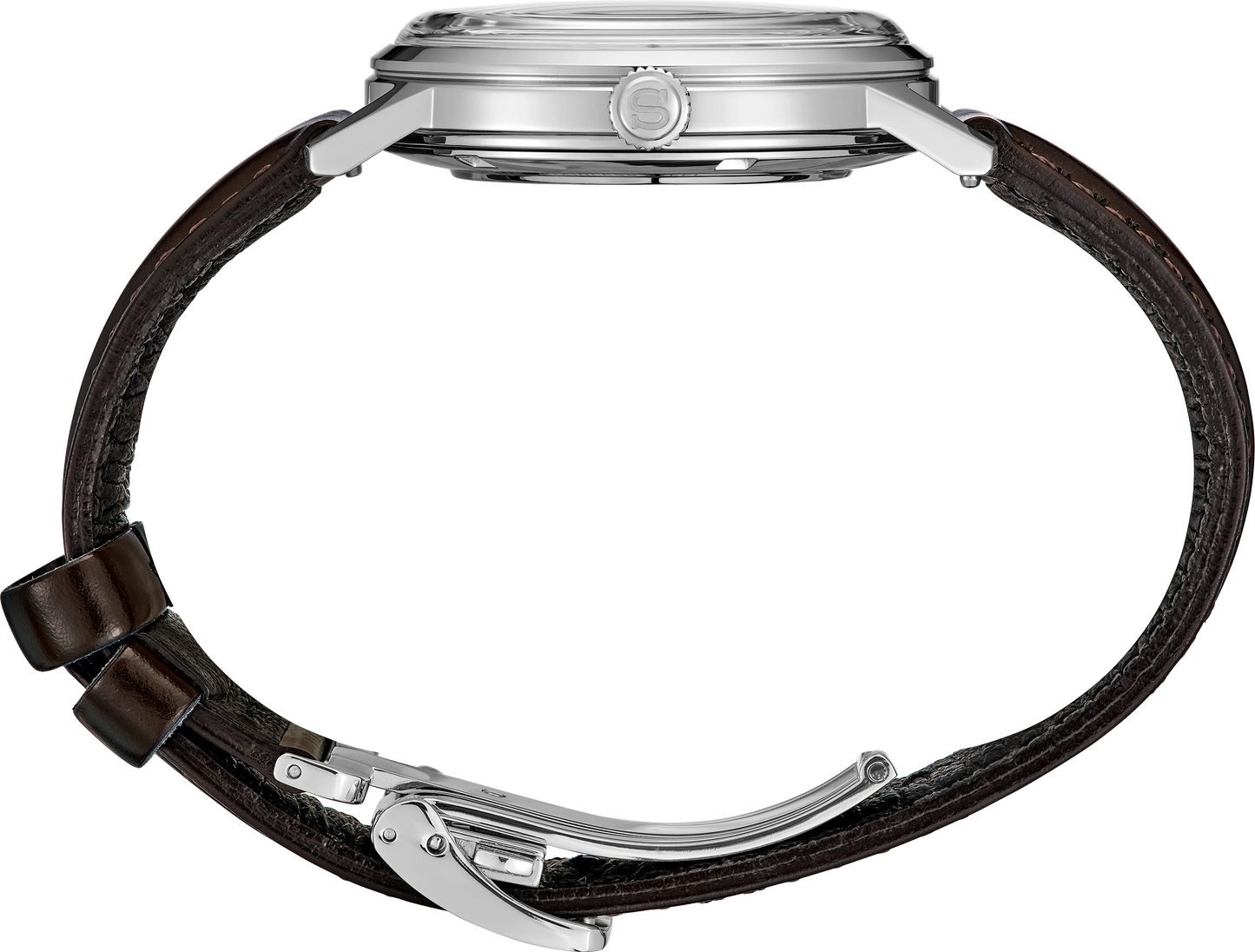 Seiko Presage SRPJ17 - 39.5mm Stainless Steel Cocktail Time Watch, Gradient Gray-Brown Dial, 50m Water Resistance, Automatic Movement, Brown Leather Strap