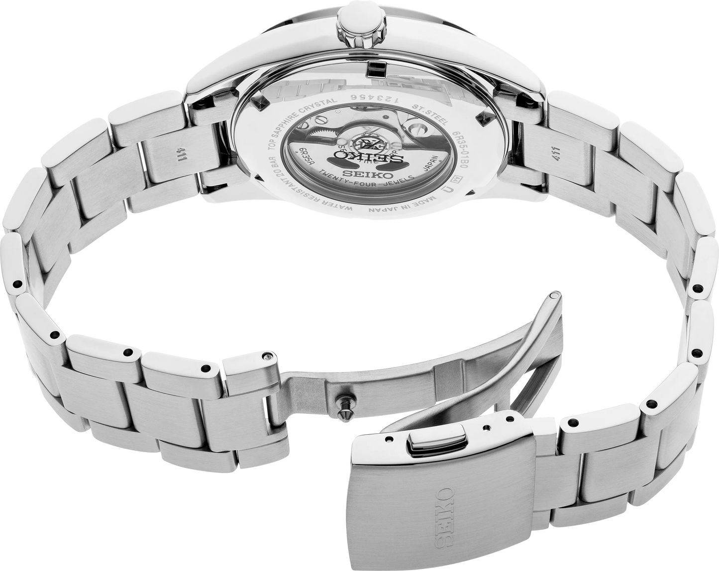 Seiko Prospex SPB155 automatic Alpinist watch with 38mm stainless steel case, green gradated dial, LumiBrite hands, sapphire crystal, 200m water resistance, and stainless steel bracelet — inspired by 1959 Seiko sport watch, available at Miseki Jewelry