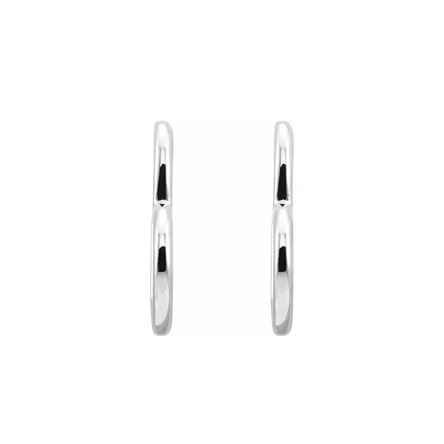 Sterling Silver Heart Hoop Earrings