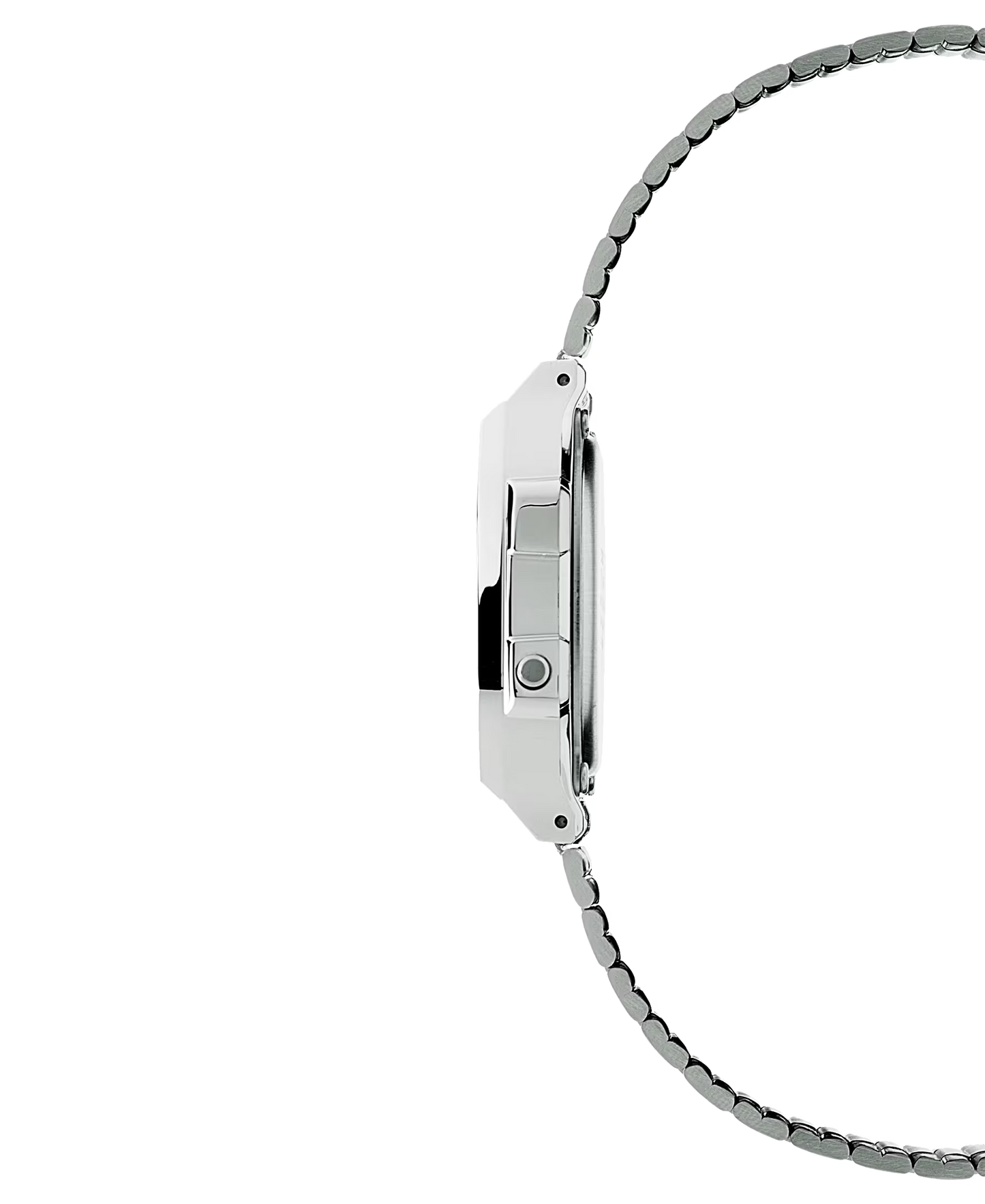 Silver watch with a clear background