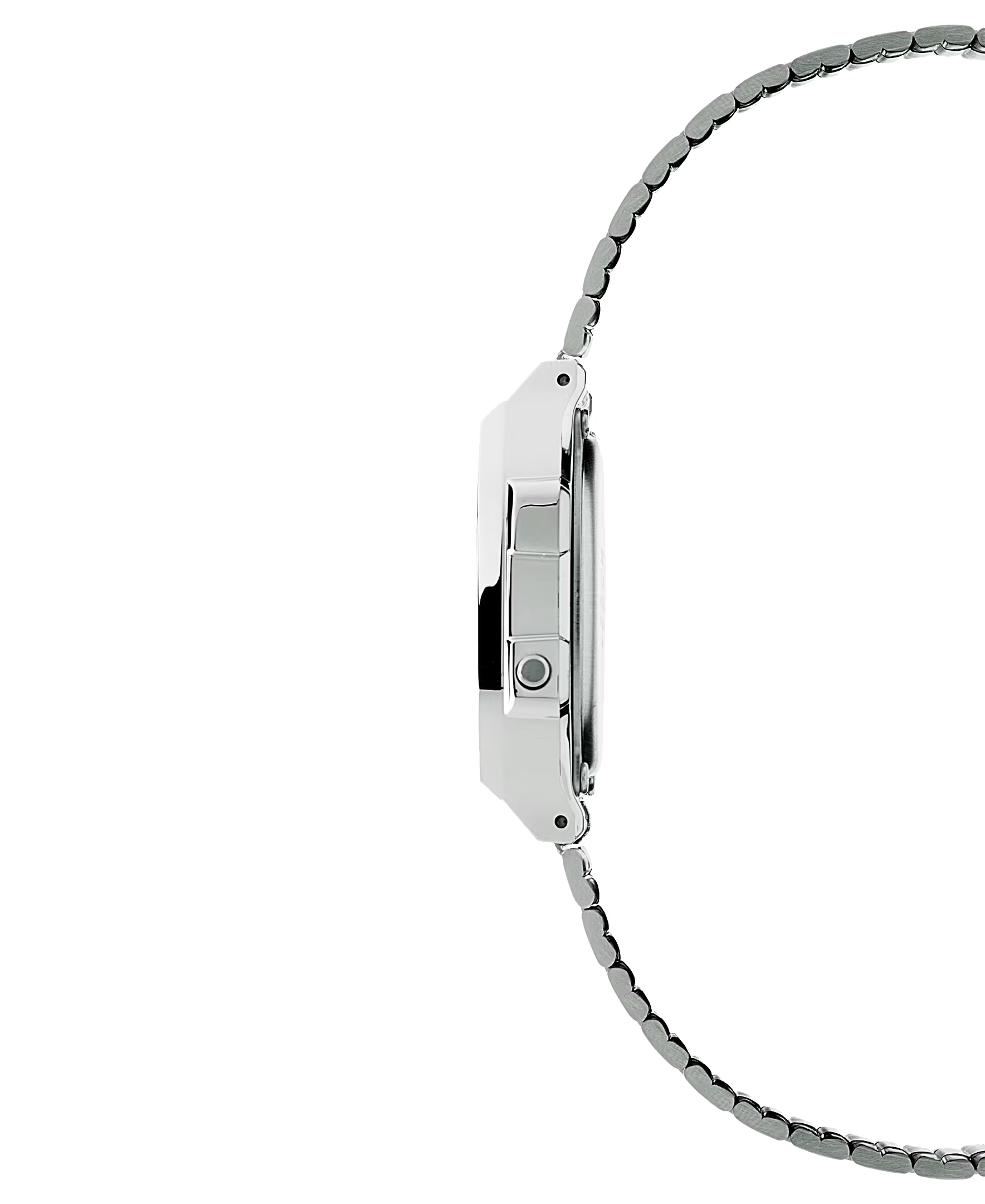 Silver watch with a clear background