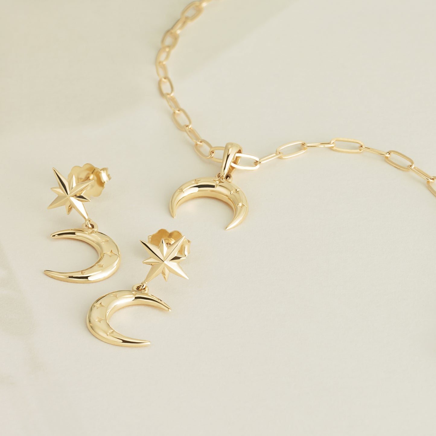 Crescent Moon & Star Earrings