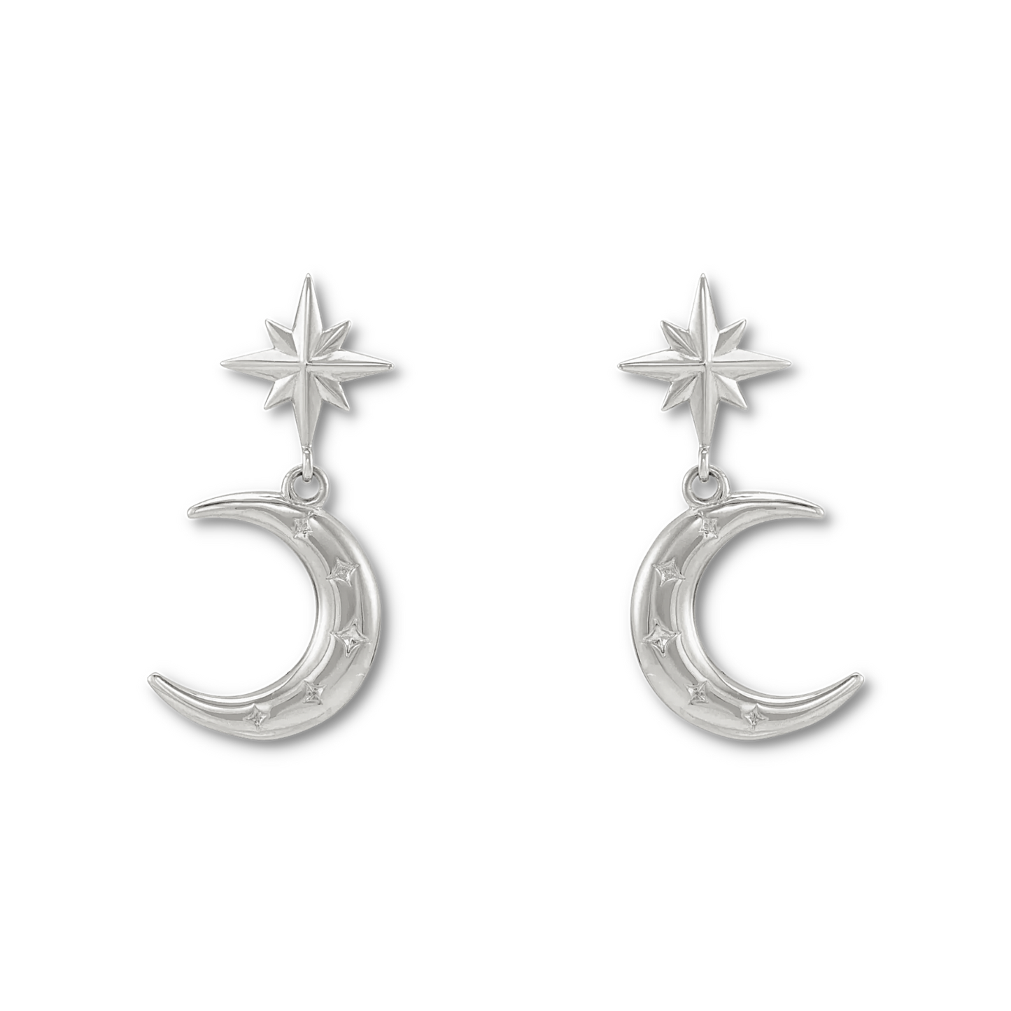 Crescent Moon & Star Earrings