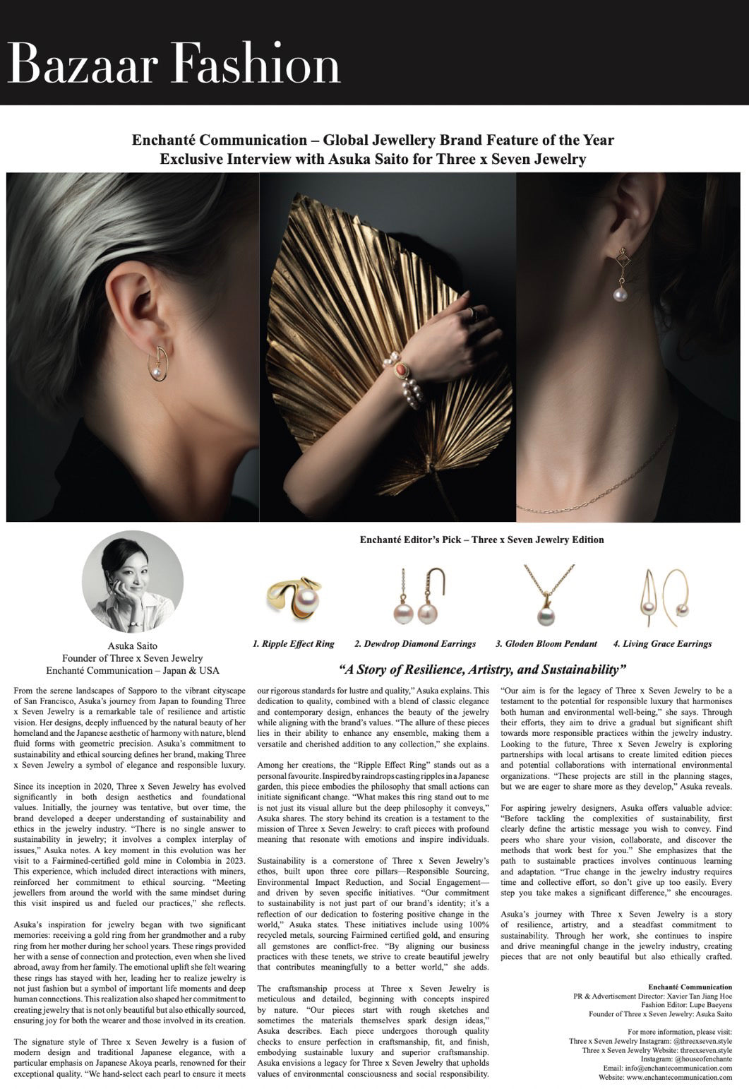 Double-Strand Japanese Akoya Pearl & Coral Bracelet - 8.5mm White Rose Baroque Pearls, AAA Luster, Gold-Plated Clasp with Coral, 7-inch, Featured in Vogue, GQ, and Harper’s Bazaar.