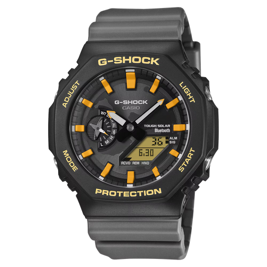 Casio G-SHOCK GA-B2100DF-1A Charles Darwin Foundation collaboration model – inspired by the Galápagos Albatross, featuring bio-based resin, Tough Solar, Bluetooth Smartphone Link, and symbolic Galápagos-themed design details.