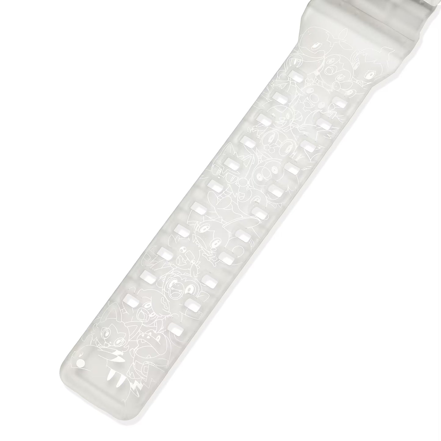Clear plastic strainer on a white background