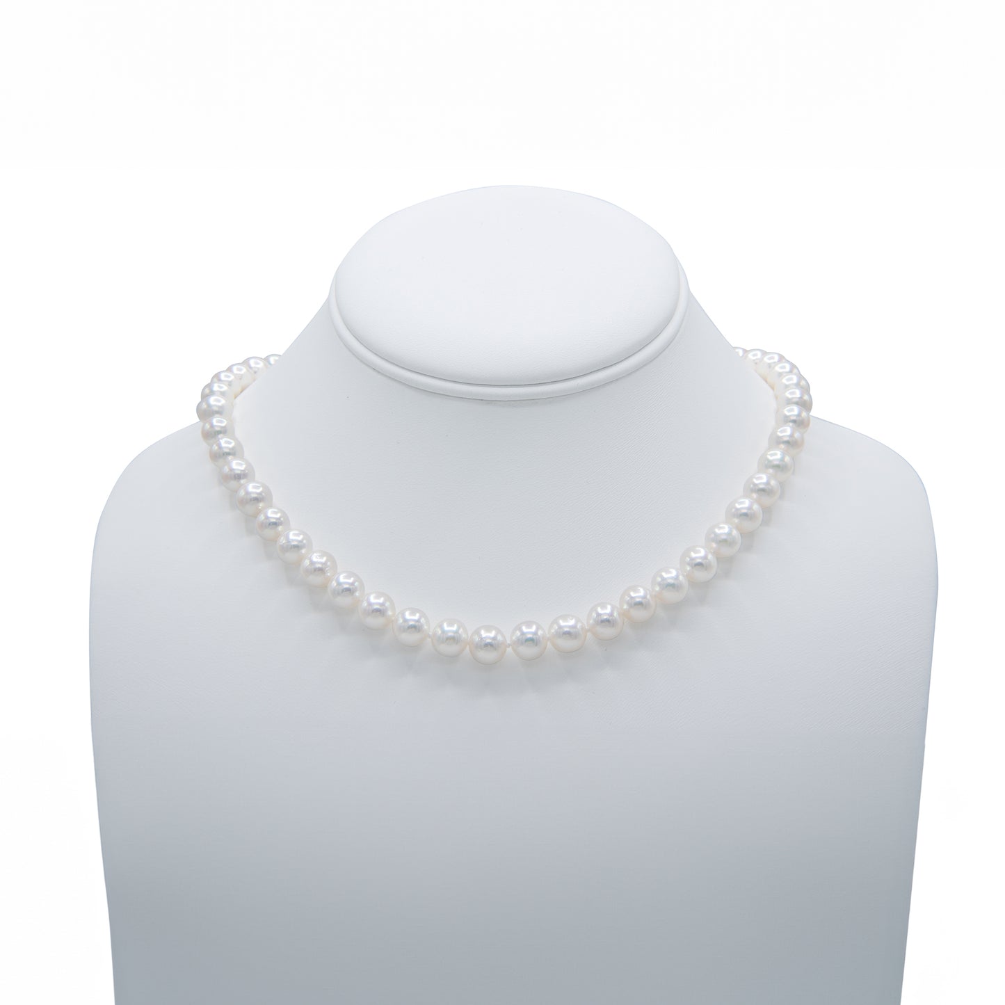 Akoya Pearl Strand Necklace: 7.5-8.0mm AA Quality