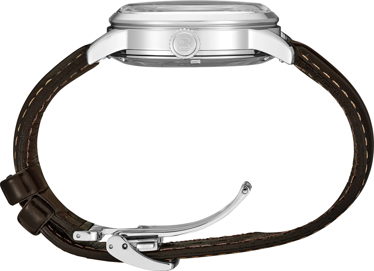 Seiko Presage Cocktail Time SSA459 Watch – Green Dial with Pressed Pattern, Date Subdial, Power Reserve Indicator, Brown Leather Strap, 4R57 Automatic Movement