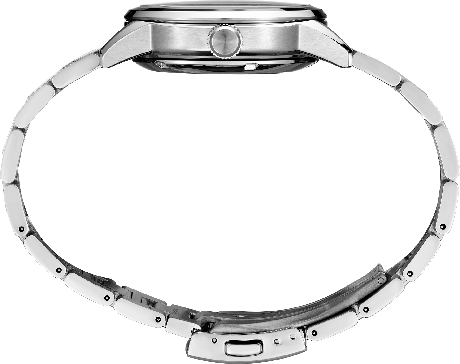 SEIKO Prospex SPB249 Alpinist – blue patterned dial with mountain-shaped markers, stainless steel case and bracelet, curved sapphire crystal, automatic movement, and 200m water resistance.