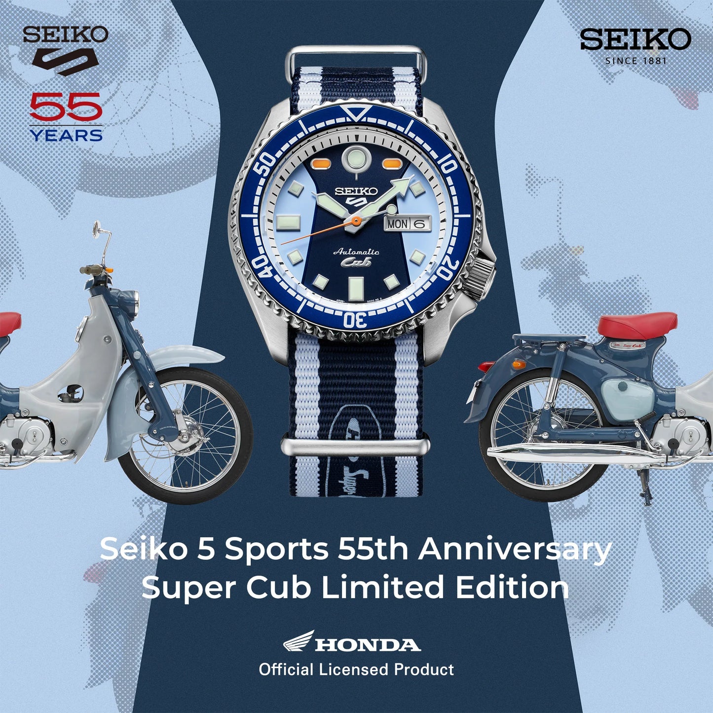 SEIKO 5 SPORTS SRPK37: Honda Super Cub (Limited Edition)