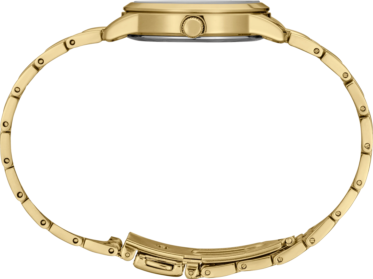 Seiko Essentials SUR444 Women’s Watch – Gold-Tone Stainless Steel, Champagne Dial, Date Display, 100M Water Resistant, Elegant Everyday Quartz Timepiece