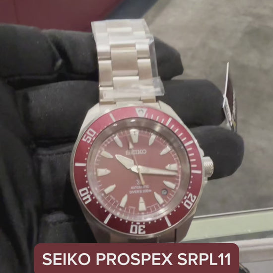 Seiko Prospex SRPL11 Diver’s Watch - 41.7mm Stainless Steel, Red Dial, 200m Water Resistance, Automatic 4R35 Movement