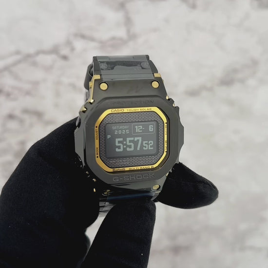 G-SHOCK GW5000HS-1 5000 Series digital watch with stainless steel core, black bio-based resin bezel and band, Tough Solar, Multi Band 6 radio-controlled timekeeping, and classic square design.