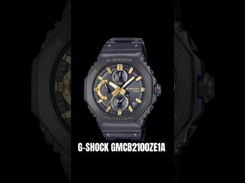 Casio G-SHOCK GMCB2100ZE1A 50th Anniversary full-metal black ion-plated watch with gold accent and binary code dial, limited edition released April 2025