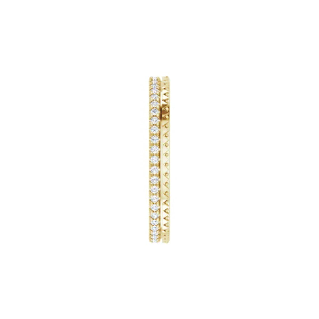 14K Solid Gold 1/6 CTW Natural Diamond Eternity Band