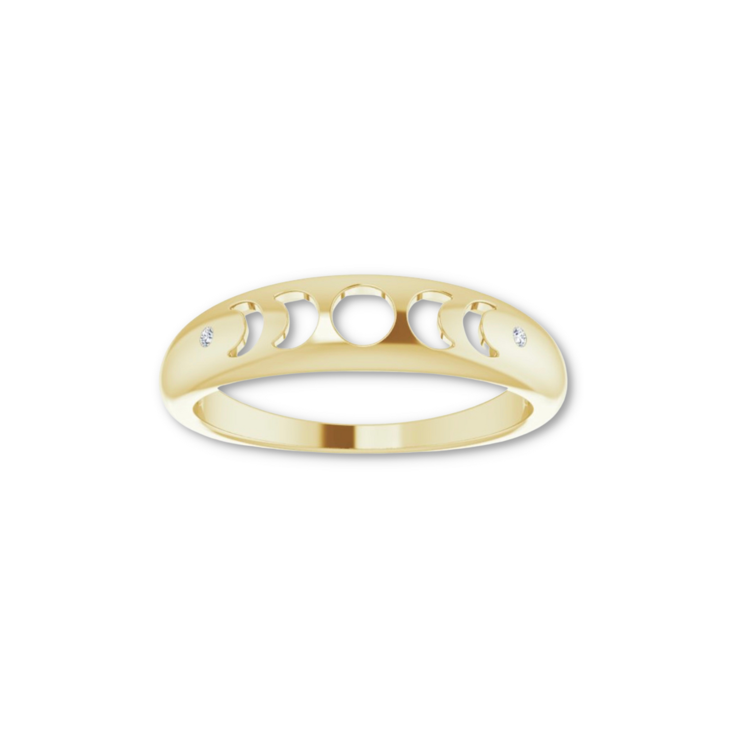 Diamond Moon Phase Ring