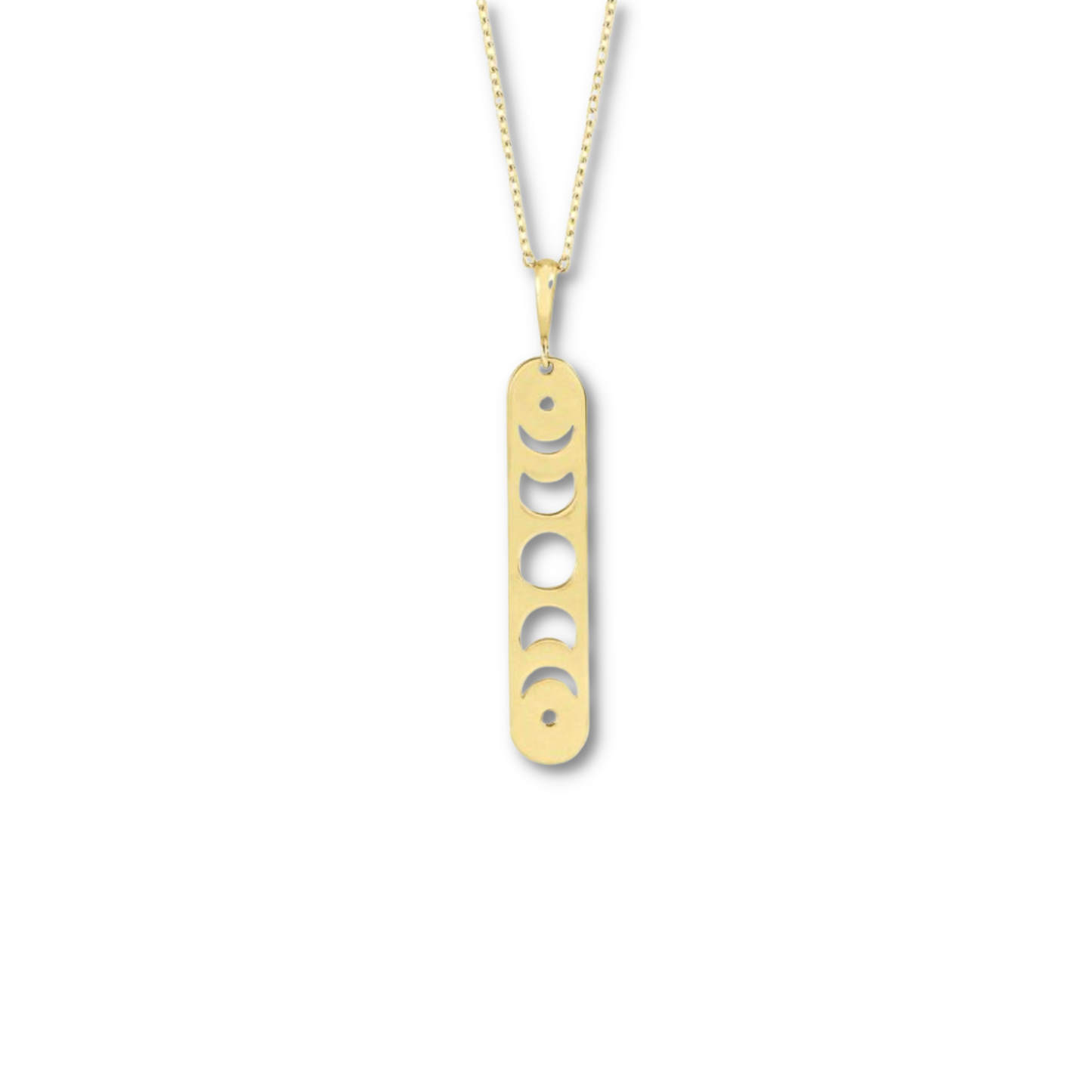 Diamond Moon Phase Bar Necklace