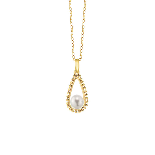 Beaded Teardrop Freshwater pearl 14/20 GF Pendant