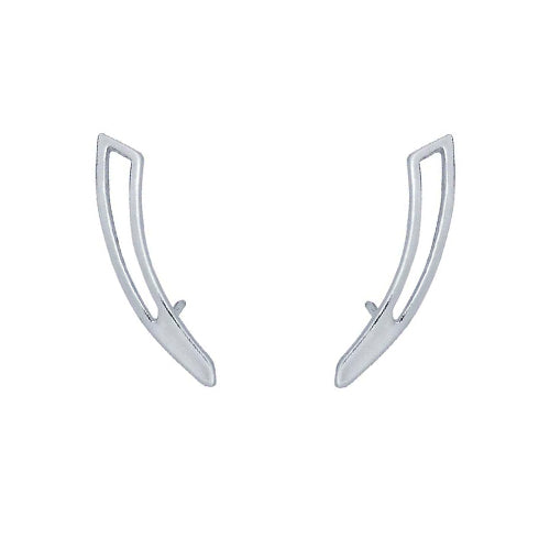 Sterling Silver Geometric Ear-Climber