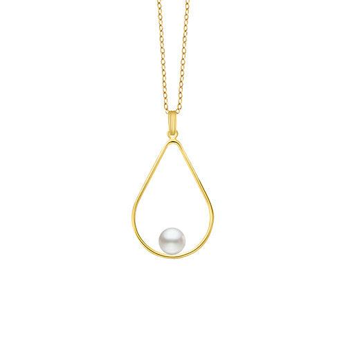 Freshwater pearl in 14/20 GF teardrop pendant